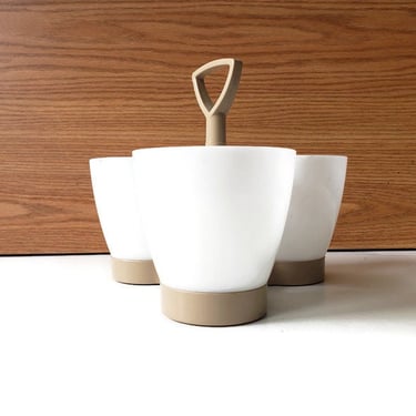 Vintage Tupperware Relish Condiment Caddy/ Storage Serving Containers/ No Lids, Spoons 