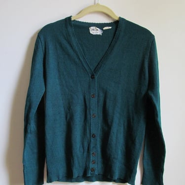 60s Pointelle Cardigan Sweater S M 36 Bust 