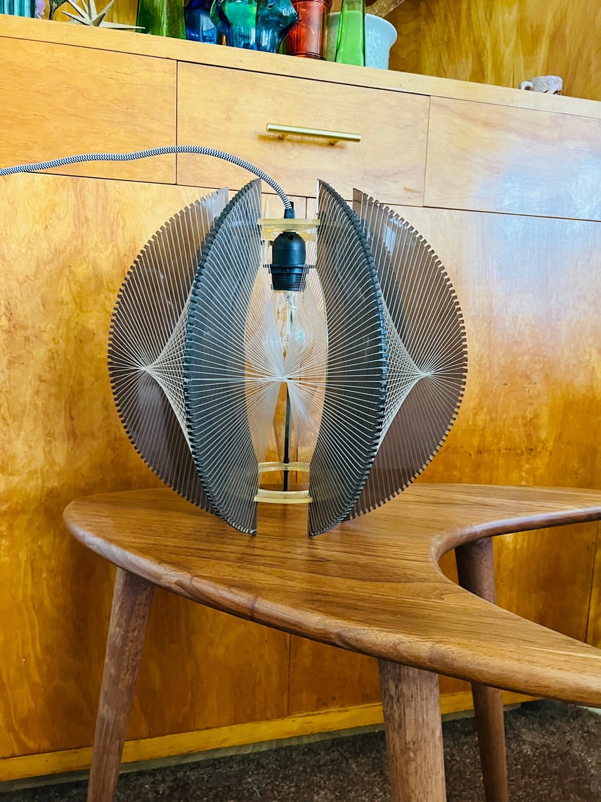 Mid Century Swag Lamp Pendant Light Paul Secon Lucite Acrylic OrWa