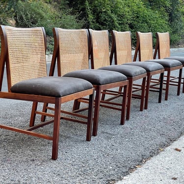 Mid-Century 60s Vintage Caned Chairs 