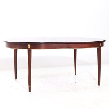 Stickley Hepplewhite Mahogany Expanding Dining Table with 2 Leaves - mcm 