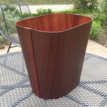 Vintage Danish Rosewood Wastebasket Made in Denmark 