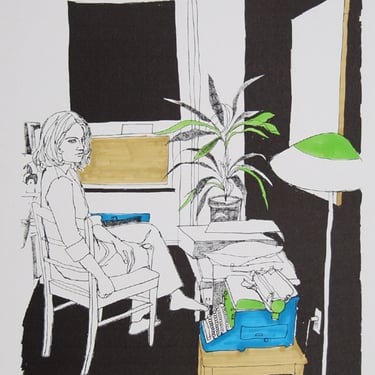 Sitting Room by Beatrice Seiden, Lithograph, c. 1979 