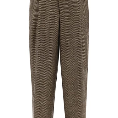 Dries Van Noten Spotted Tweed Trousers For Men
