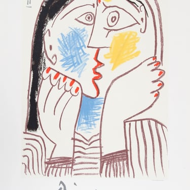 Tete Appuyee sur les Mains II by Pablo Picasso, Marina Picasso Estate Lithograph Poster 