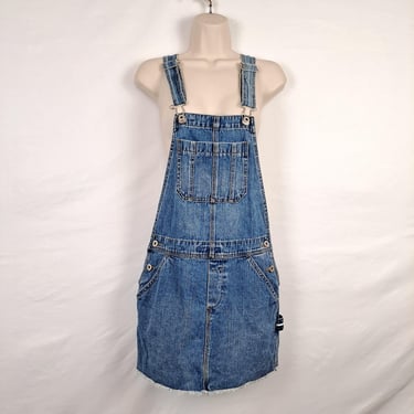 Vintage Y2K Tommy Hilfiger Overall Dress, Size Small 