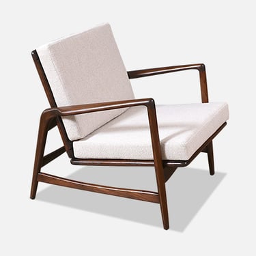 Danish Modern Reclining Lounge Chair by Ib Kofod-Larsen