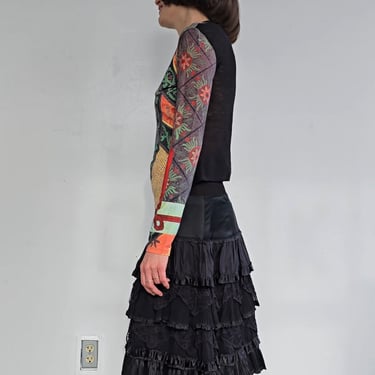 Ruffled Lace Silk Skirt (M)