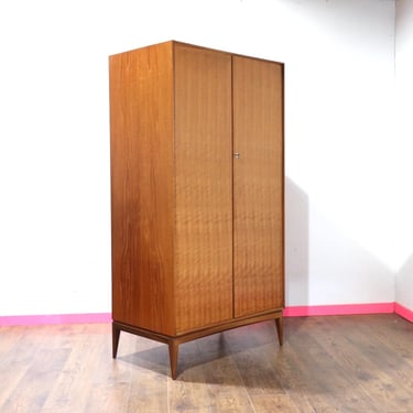 Mid Century Modern Vintage Teak Wardrobe Armoire by Mcintosh Danish G Plan Style 