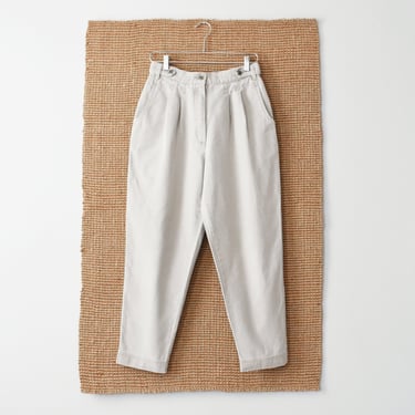 vintage high waist cotton canvas pants, 90s LL Bean trousers, size m 
