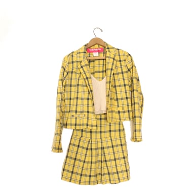 Yellow Plaid 90s Clueless Set 