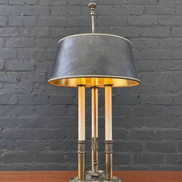 Vintage Brass Bouillotte Candlestick Style Table Lamp by Stiffel, c.1960’s 