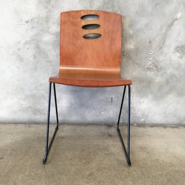Modern Wood & Steel Office Chair #2