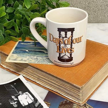Vintage Days of Our Lives Mug Retro 1980s Columbia Pictures + Ceramic + Soap Opera + Daytime Television + Coffee and Tea + Kitchen Decor 