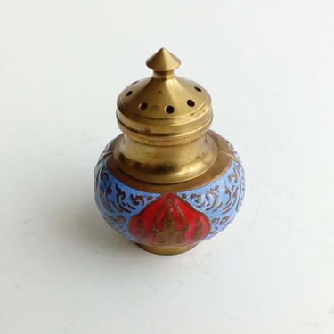 Enamel brass incense cone burner Made in India 