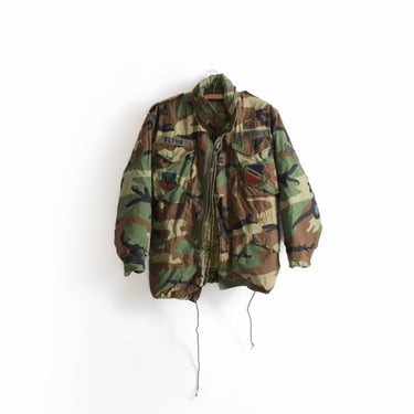 Military issue camo cold weather jacket | Vintage US Air force camo felid jacket 