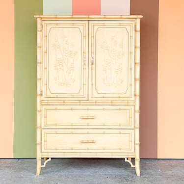 Dixie Aloha Faux Bamboo Armoire