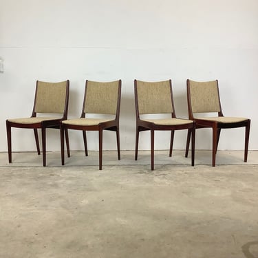 Scandinavian Modern Rosewood Dining Chairs- Set of Four 