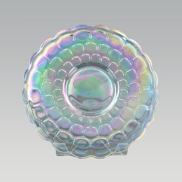 Federal Yorktown Iridized Crystal Chop Plate | Vintage 1950s Glassware 