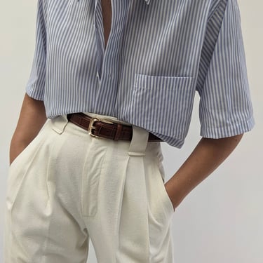 Vintage Thin Lavender Striped Shirt