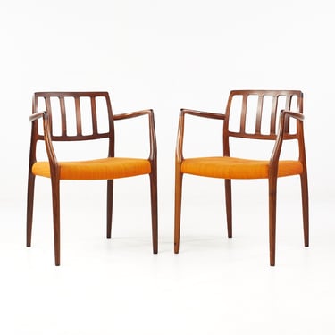 Niels Otto Moller Model 66 Mid Century Rosewood Dining Chairs - Pair - mcm 