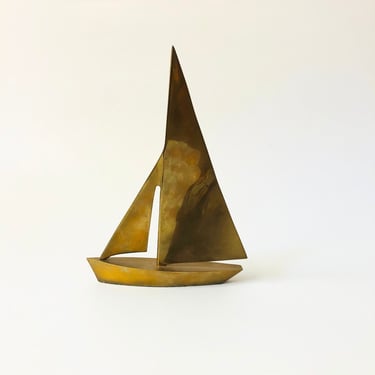 Vintage Brass Sailboat 