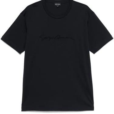 Giorgio Armani Men Pure Cotton Interlock Signature Logo T-Shirt