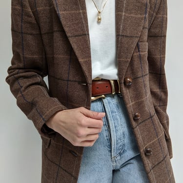 Plush Vintage Tailored Wool &amp; Cashmere Blazer