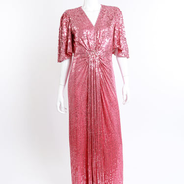 Sequin Gathered Gown
