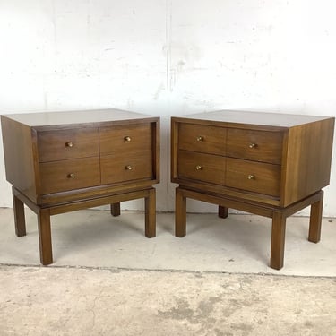 Mid-Century Modern Nightstands by American of Martinsville- a Pair 