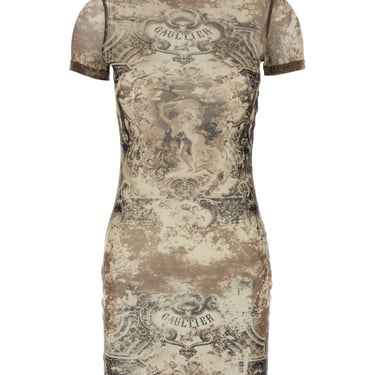 Jean Paul Gaultier Women Printed Tulle The Medaillon Mini Dress