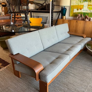 Rare N. Eilersen Denmark 3 Seat Sofa  Bentwood Teak Mid Century Original Vintage Danish Design 
