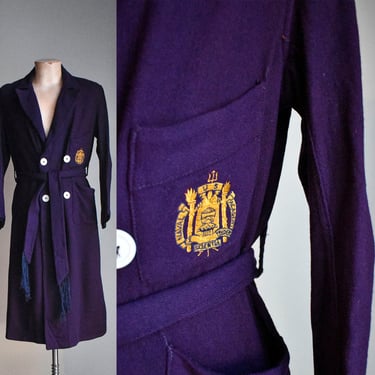 1940s Purple Wool US Naval Academy Robe 