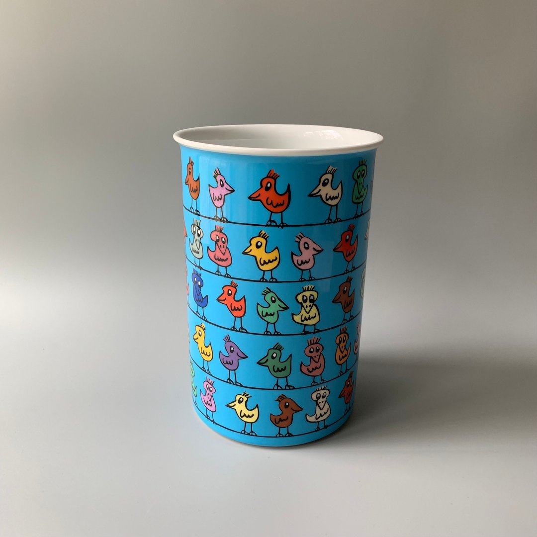 James Rizzi Birds on Wire Vase Rosenthal Art Collection No. 1 Home