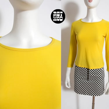 The Perfect Vintage Yellow Stretch Top 