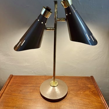 Mid Century Double Cone Atomic Lamp