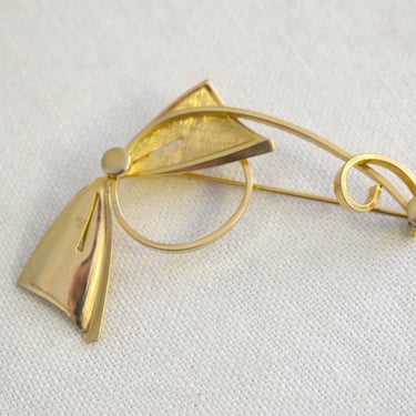 1940s/50s Bow and Swoop Brooch 