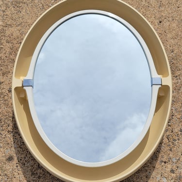Space Age Pivoting Illuminated Mirror