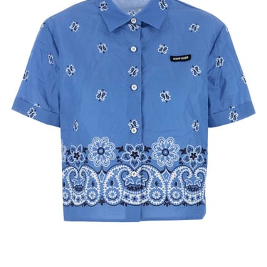 Miu Miu Women Printed Poplin Shirt