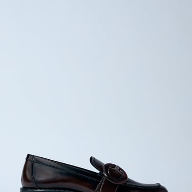 Brunello Cucinelli Brown/White Loafers With Precious Clamp
