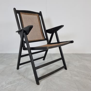 Mid century italian foldable chair, 1960s - vintage folding chair - vintage armchair - mid century chair 