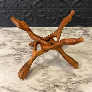Folding Wood Stick Plant stand
