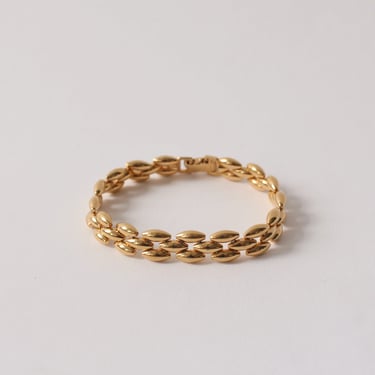 Vintage Gold Tone Bubble Chain Bracelet