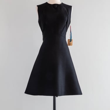 Fab 1960’s NOS Don Loper Black Cocktail Dress / med.