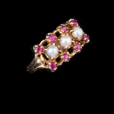 Pearl and Ruby Ring