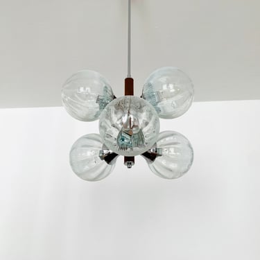 Mid-Century Modern Crystal Glass Sputnik Chandelier | 1960s 