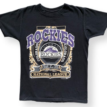 Vintage 1993 Colorado Rockies MLB National League Big Logo Graphic T-Shirt Size Medium 
