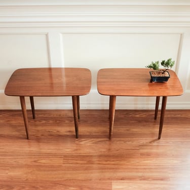 Dux Side Table / Mid century Walnut Side table 