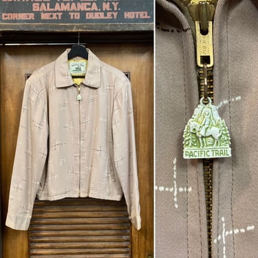 ジャケット・アウター PENNEY'S 50s rayon gabardine jacket Vintage 1950's “Penney's” Argyle Diamond Rayon Gabardine | Vintage