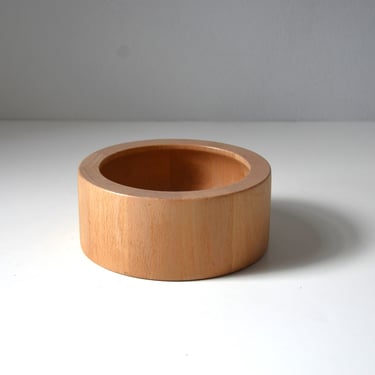 Small 6" Staved Danish Modern wooden Catchall Bowl by Dansk, Denmark 